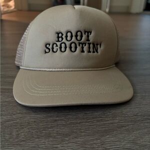 Tan Boot Scootin' Trucker Hat